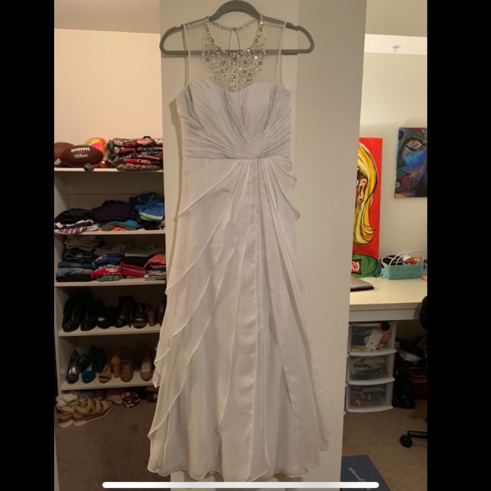 Adrianna papell white gown